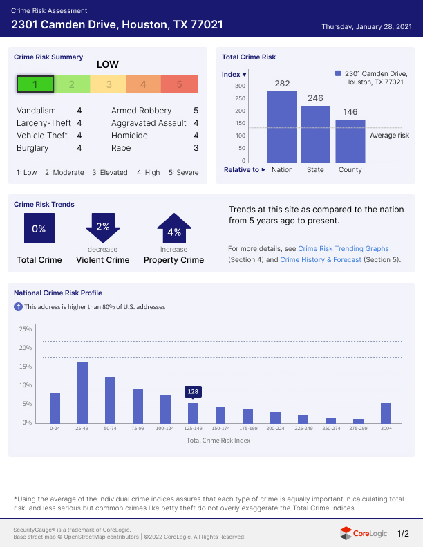 Report page